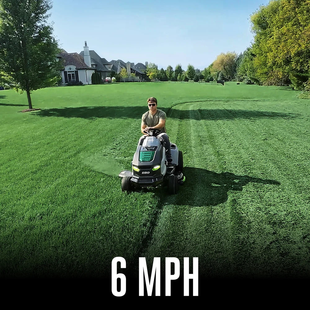 EGO Power+ TR4204 42-Inch Electric Riding Lawn Mower Tractor with 6 Batteries, Turbo Charger & 42” Deck - The Lawn Market Store