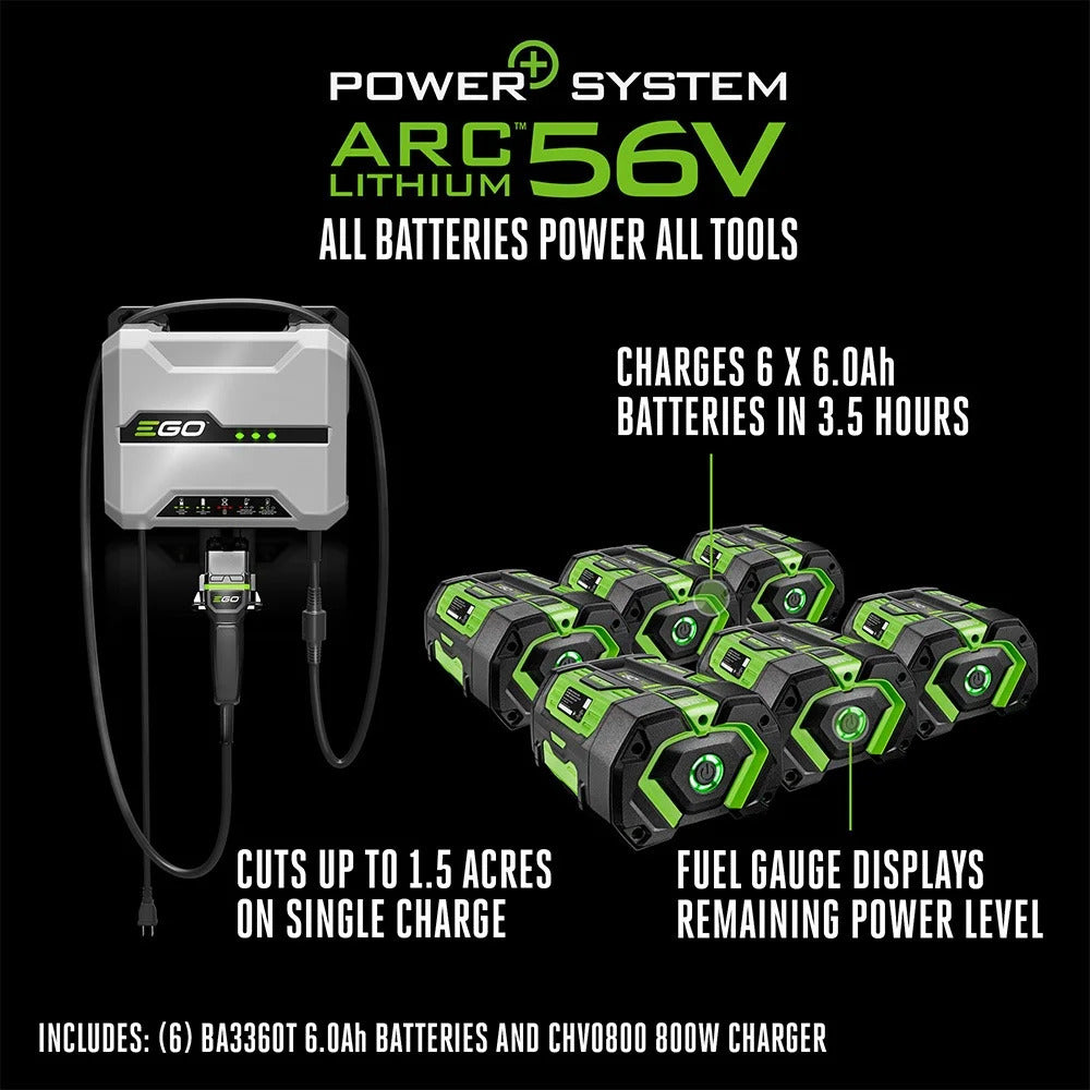 EGO Power+ TR4204 42-Inch Electric Riding Lawn Mower Tractor with 6 Batteries, Turbo Charger & 42” Deck - The Lawn Market Store