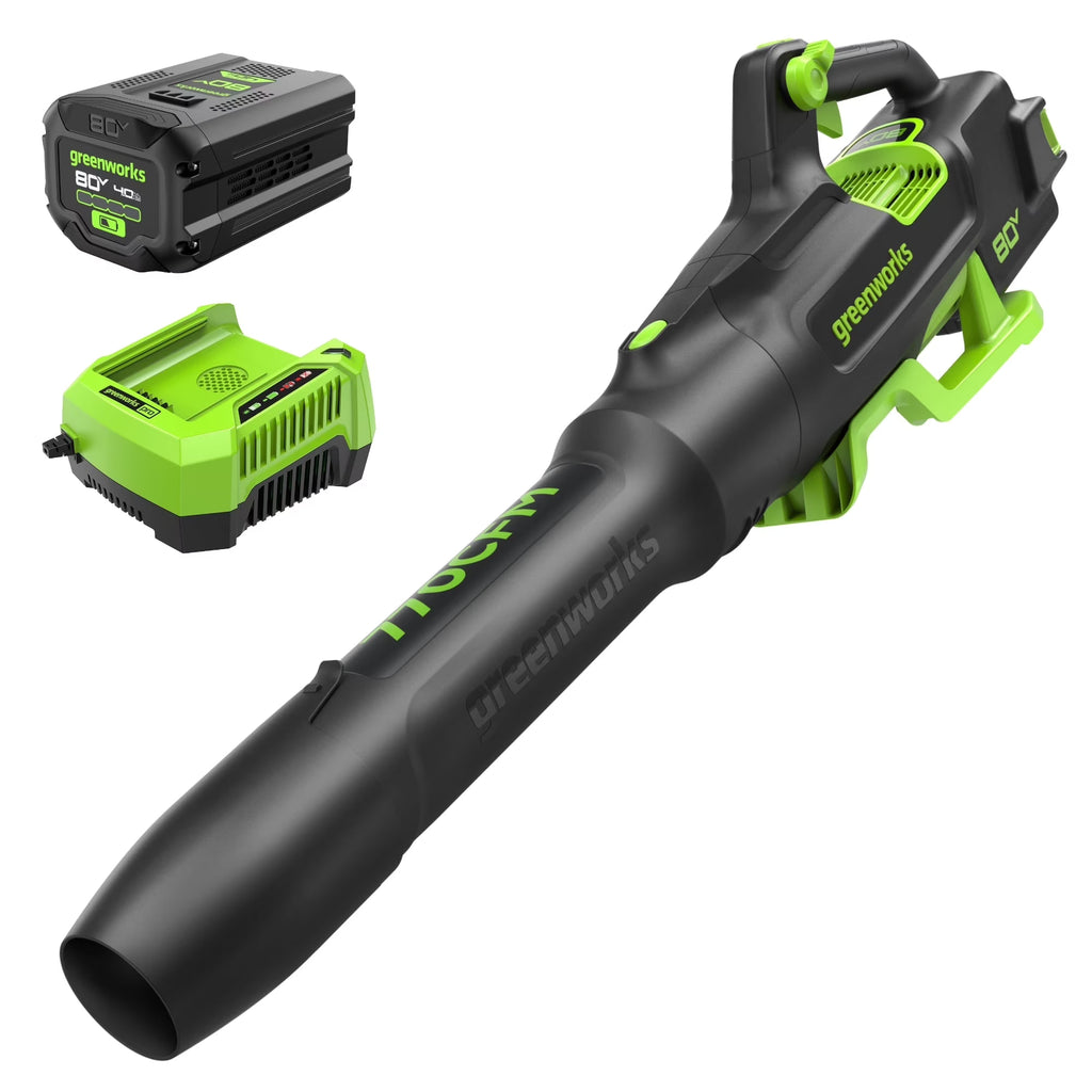 Greenworks 80V 770 CFM 180 MPH Cordless Leaf Blower with Battery & Charger - The Lawn Market Store