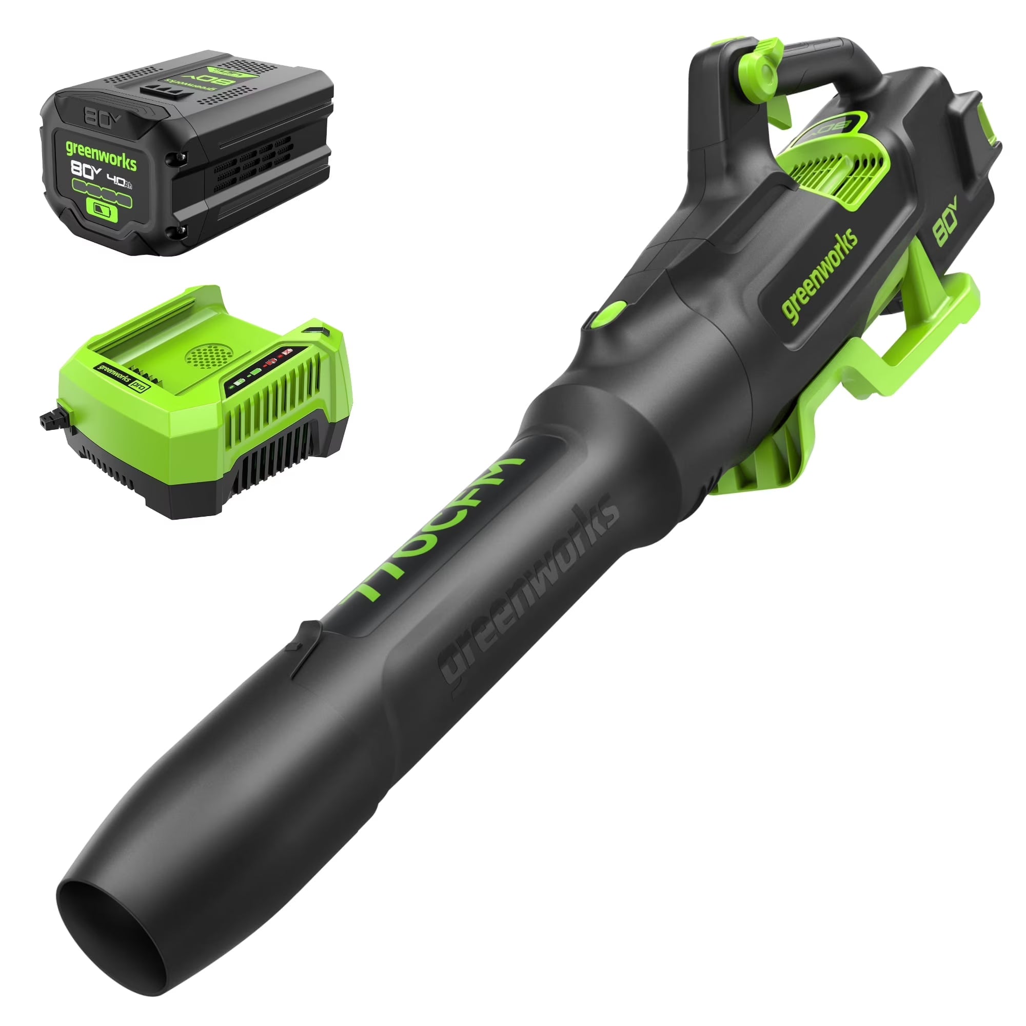 Greenworks 80V 770 CFM 180 MPH Cordless Leaf Blower with Battery & Charger - The Lawn Market Store