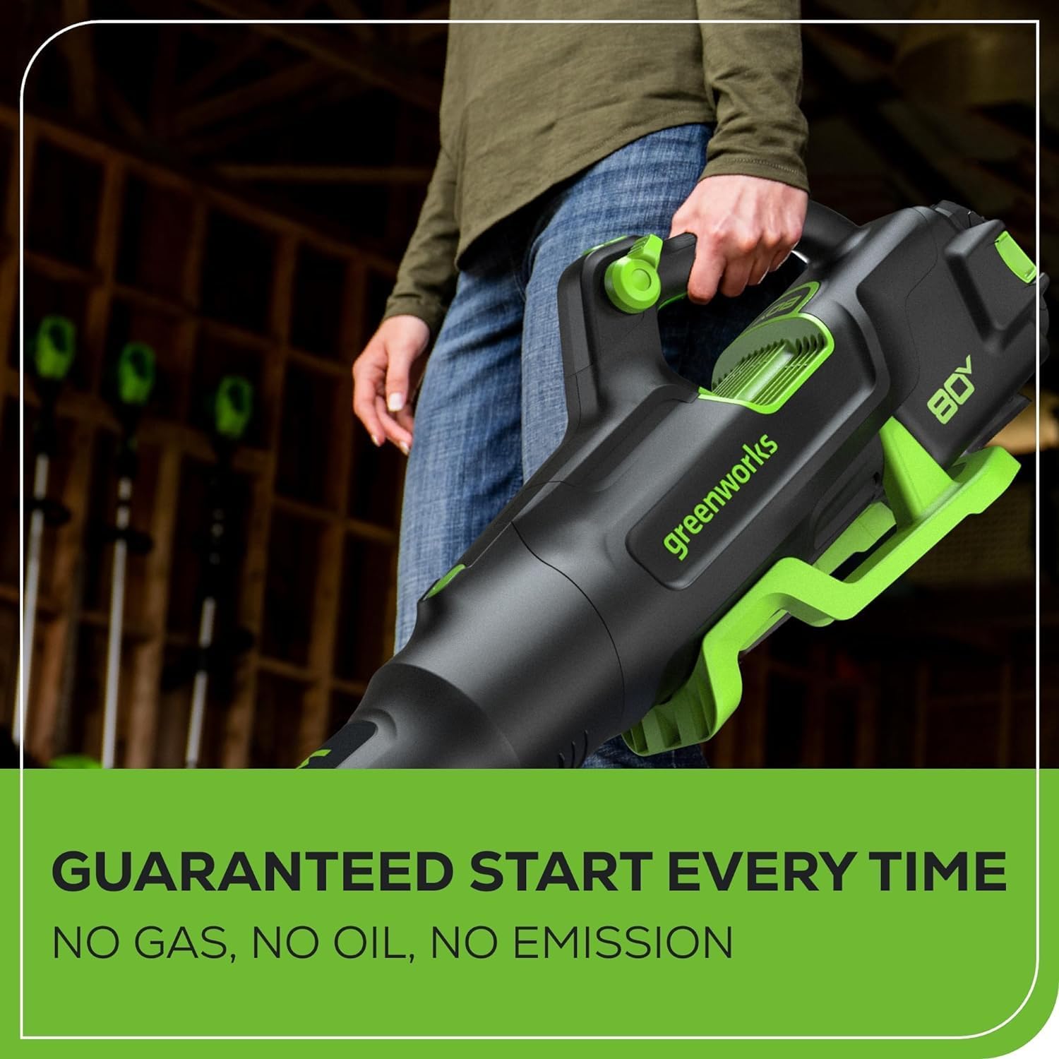 Greenworks 80V 770 CFM 180 MPH Cordless Leaf Blower with Battery & Charger - The Lawn Market Store