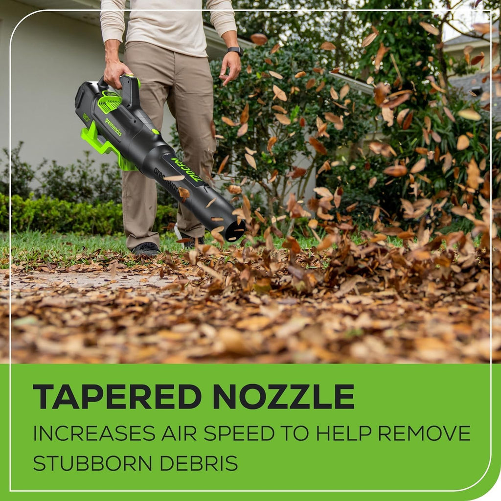 Greenworks 80V 770 CFM 180 MPH Cordless Leaf Blower with Battery & Charger - The Lawn Market Store
