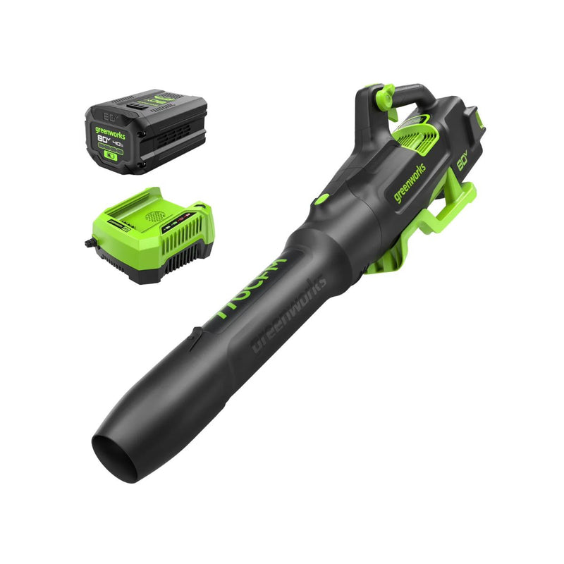 Greenworks 80V 770 CFM 180 MPH Cordless Leaf Blower with Battery & Charger - The Lawn Market Store