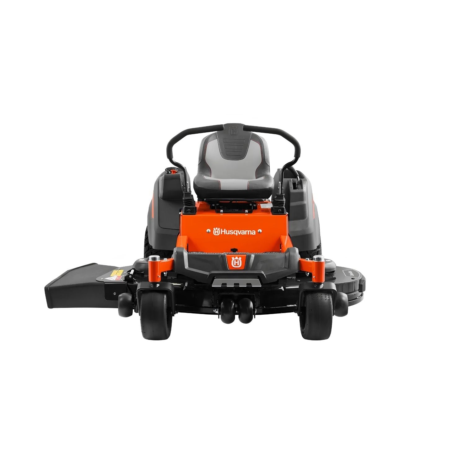 Front view of Husqvarna Z254F residential zero-turn riding lawn mower for large yards and professional lawn care