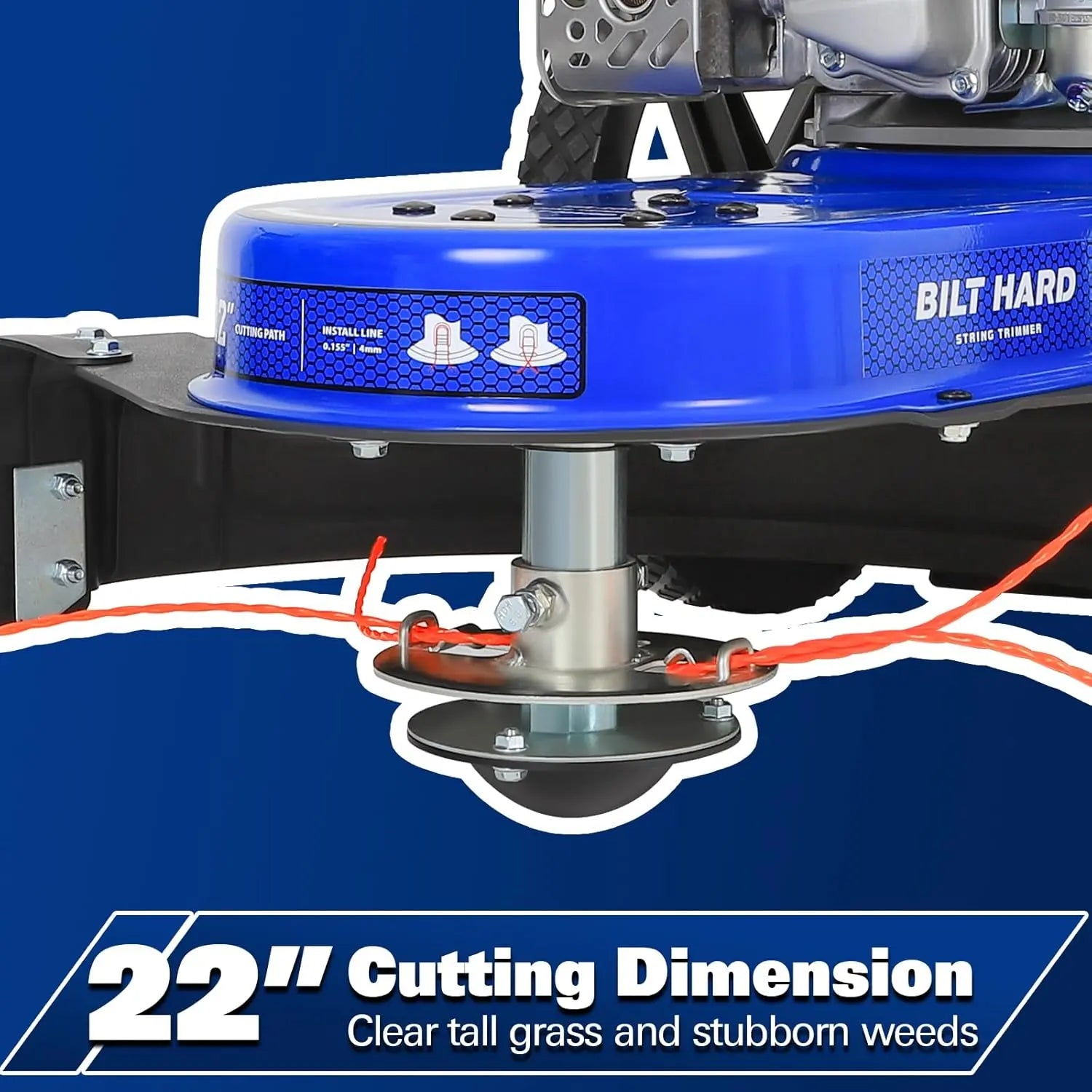 BILT HARD 170cc Walk-Behind String Trimmer 22" Gas Brush Cutter Mower - The Lawn Market Store