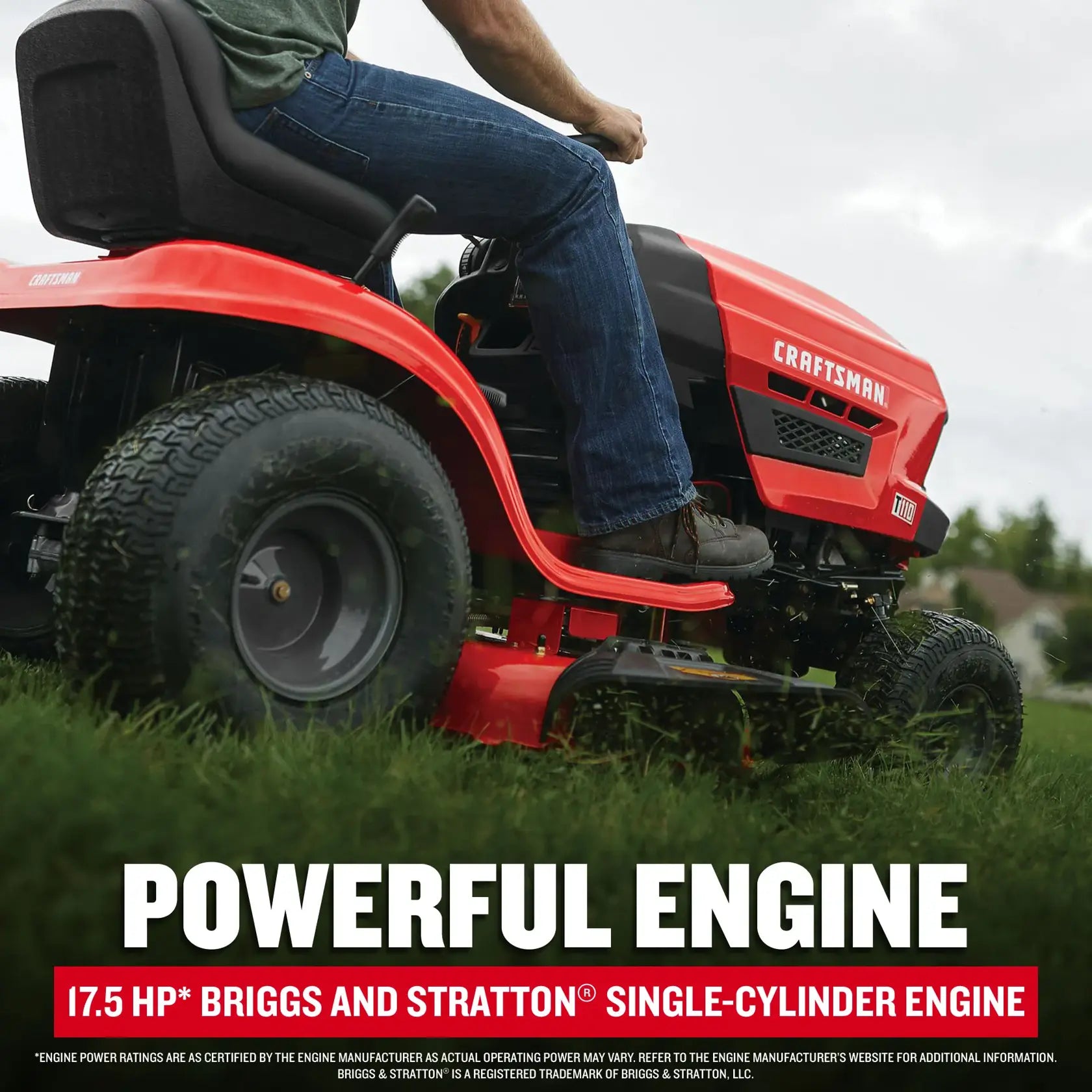 CRAFTSMAN 42-Inch 17.5 HP Gas Riding Lawn Mower with 7-Speed Gear Drive & Steel Deck - The Lawn Market Store