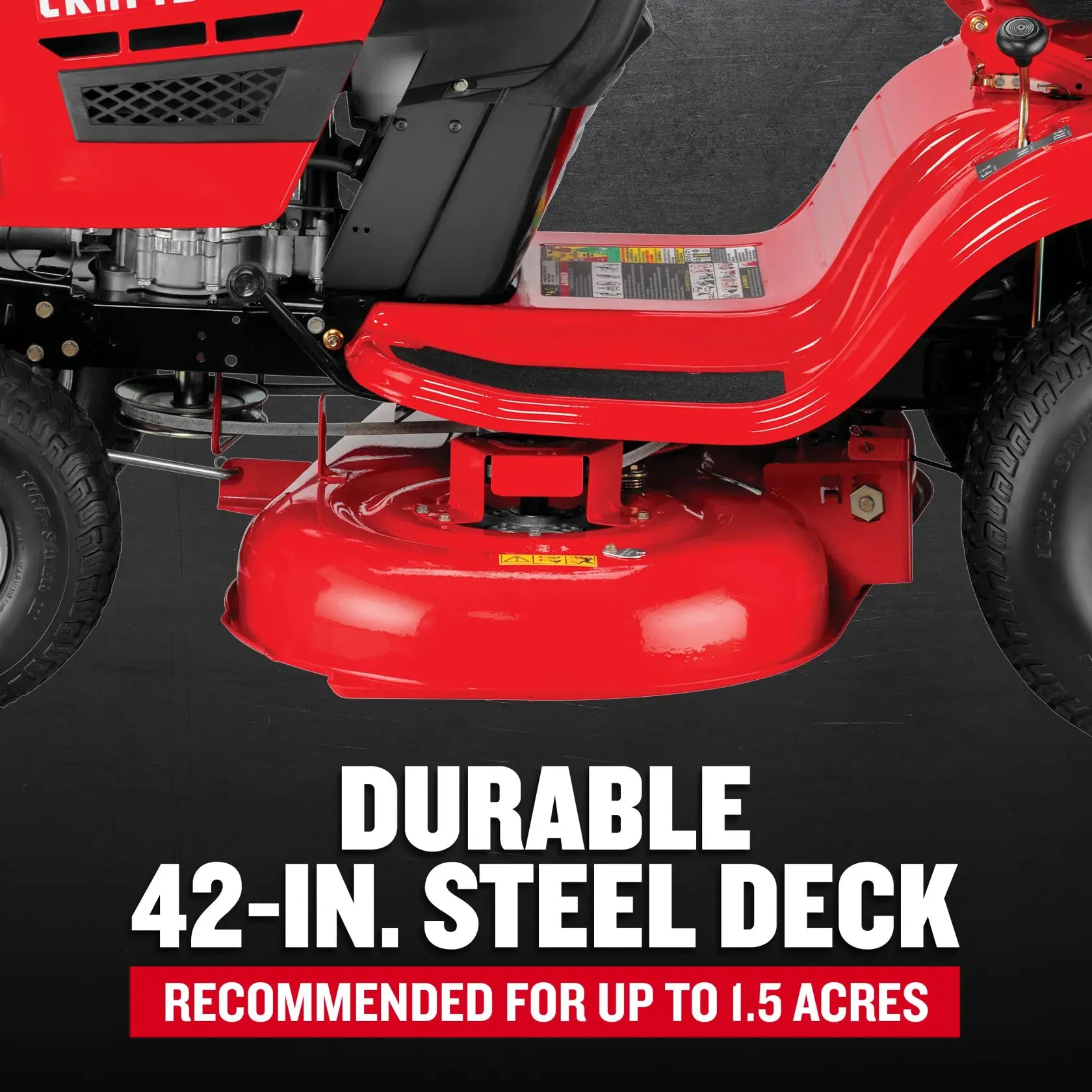 CRAFTSMAN 42-Inch 17.5 HP Gas Riding Lawn Mower with 7-Speed Gear Drive & Steel Deck - The Lawn Market Store