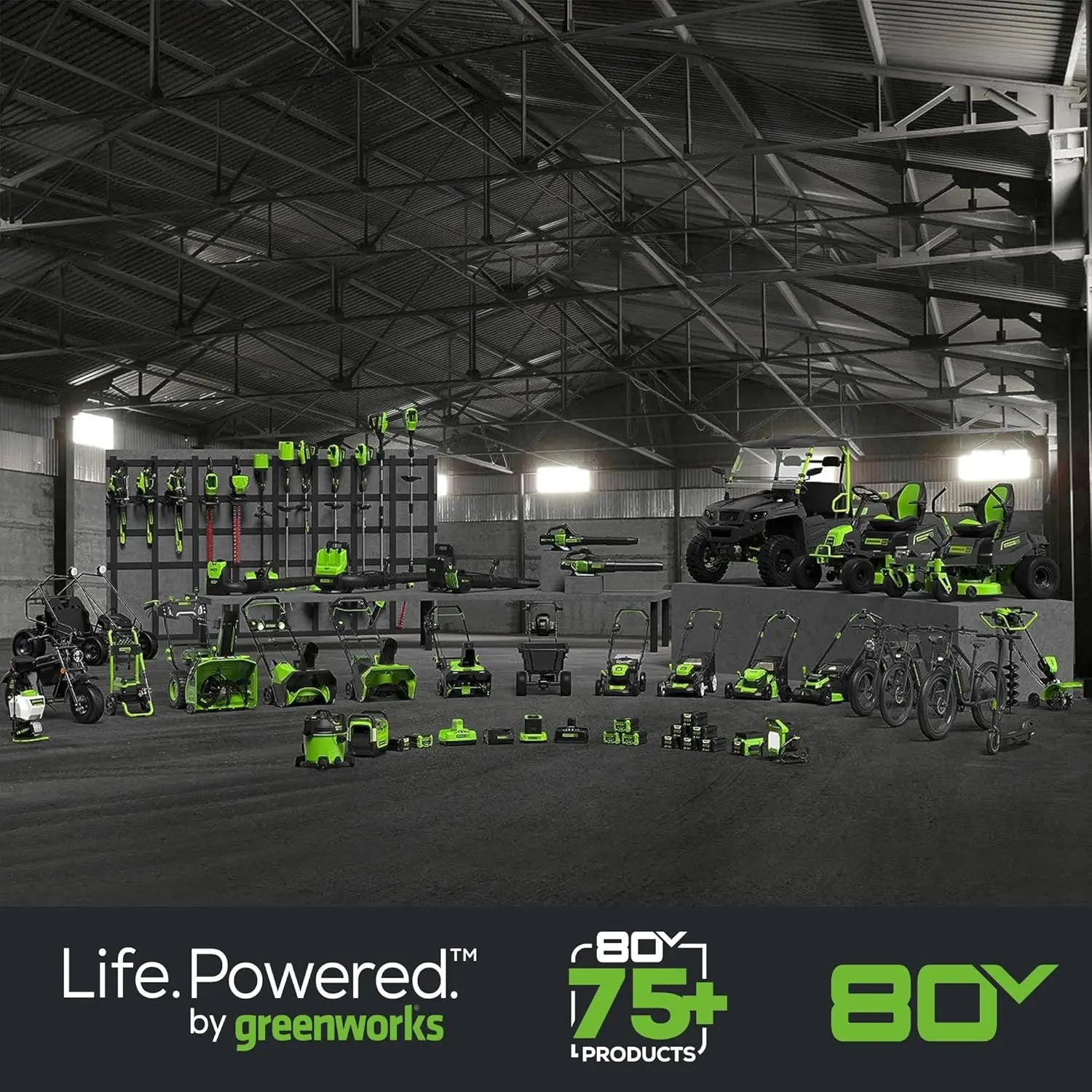 Greenworks 80V 21" Brushless Self-Propelled Lawn Mower w/ 4.0Ah Battery & Rapid Charger - The Lawn Market Store