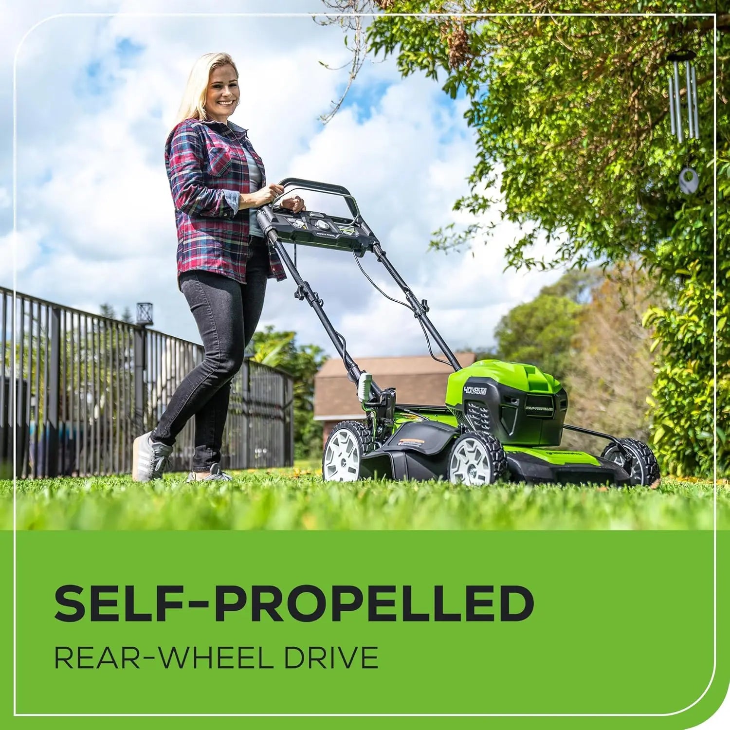 Greenworks 40V 21" Self-Propelled Cordless Mower w/ Dual 4.0Ah Batteries - The Lawn Market Store