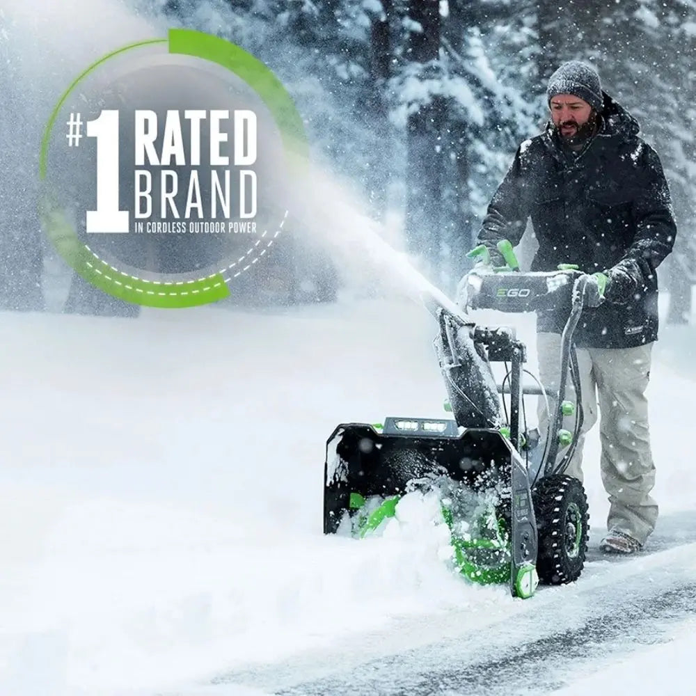 EGO POWER+ 21" Electric Snow Blower, Cordless Steel Auger, Includes 56V 5.0Ah Batteries and Dual Port Charger - SNT2112 - The Lawn Market Store