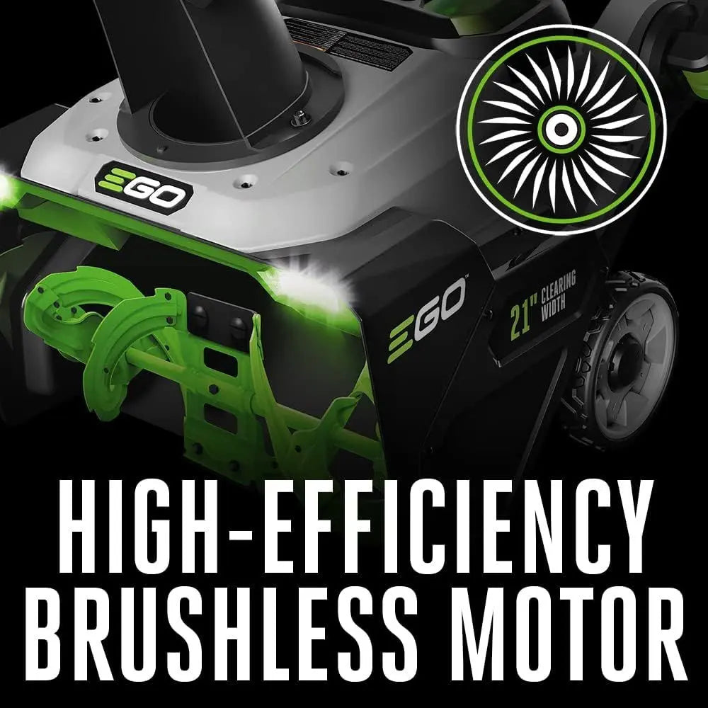 EGO POWER+ 21" Electric Snow Blower, Cordless Steel Auger, Includes 56V 5.0Ah Batteries and Dual Port Charger - SNT2112 - The Lawn Market Store