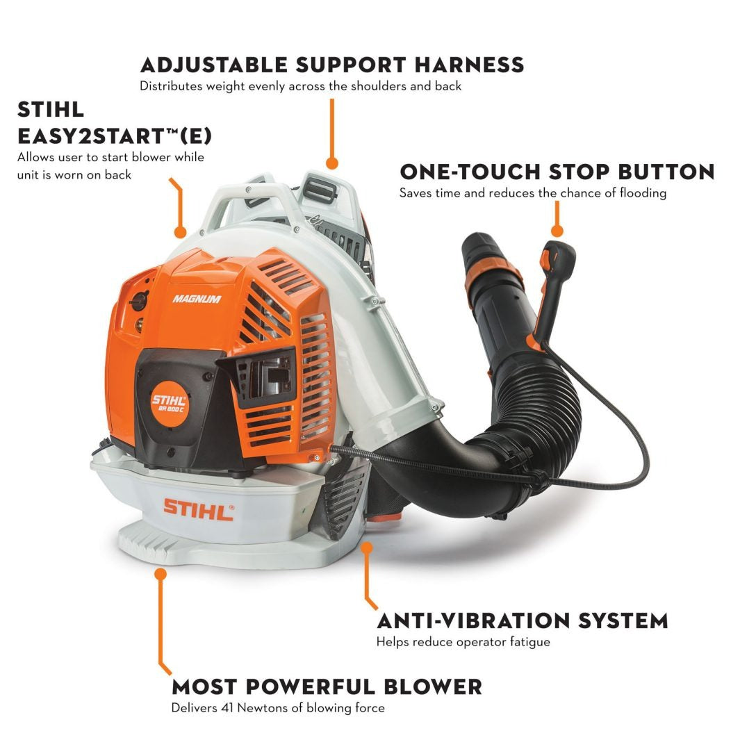 STIHL BR 800 X MAGNUM Backpack Leaf Blower 79.9cc Tube Throttle Gas Blower - The Lawn Market Store